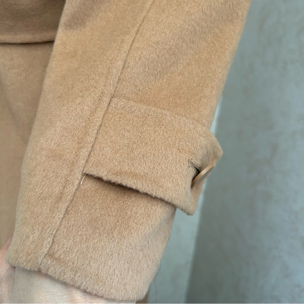 Timeless chic! Reiss Emile Wool Blend Belted Blindseam Coat in Camel size 10 - Picture 10 of 13